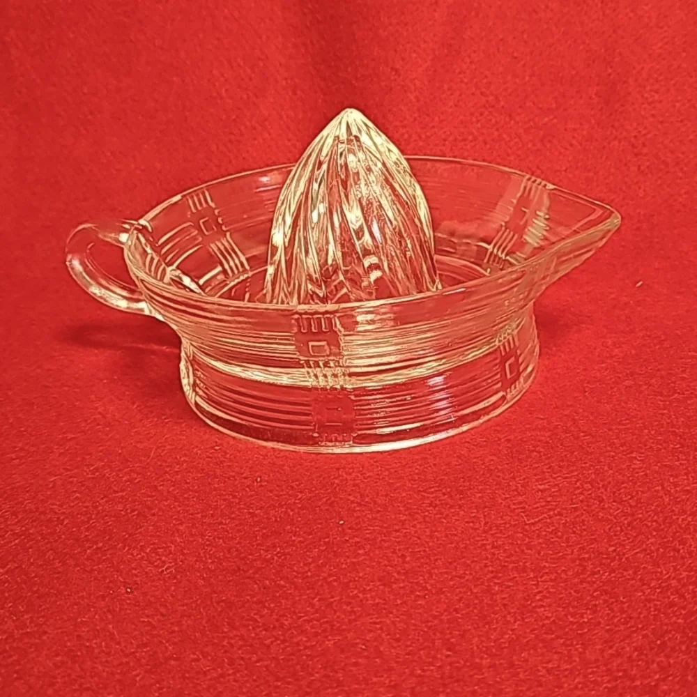 Vintage Antique Hazel Atlas Clear Depression Glass Juice Reamer Citrus Juicer